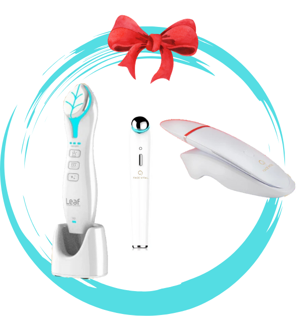 Hoja con exfoliante para la piel y masajeador de ojos